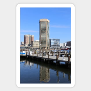 Baltimore's Inner Harbor and World Trade Center Sticker